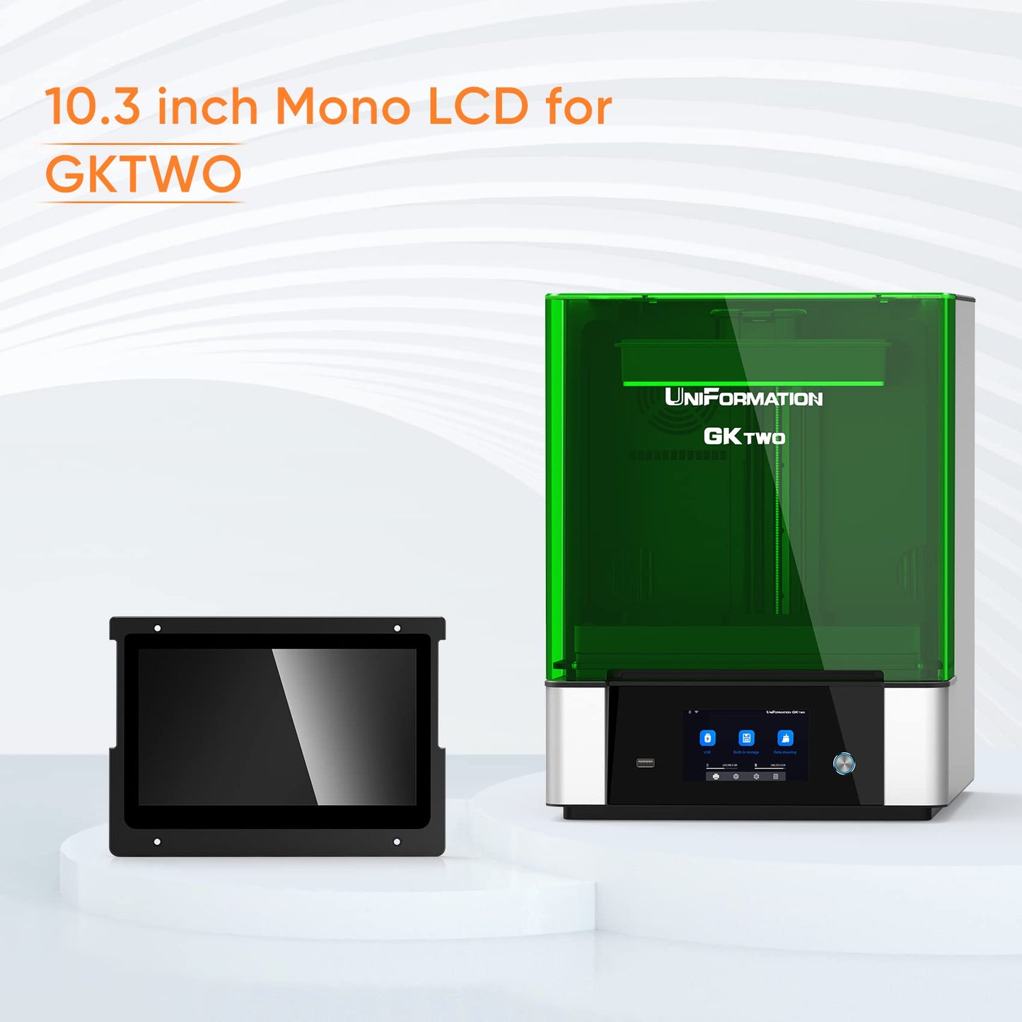Uniformation 10.3in 8K LCD Screen Replacement for GKTWO